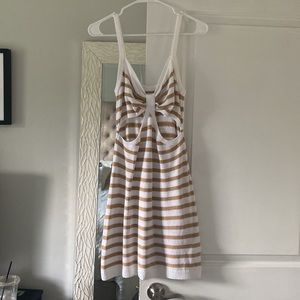 Aerie cutout striped dress